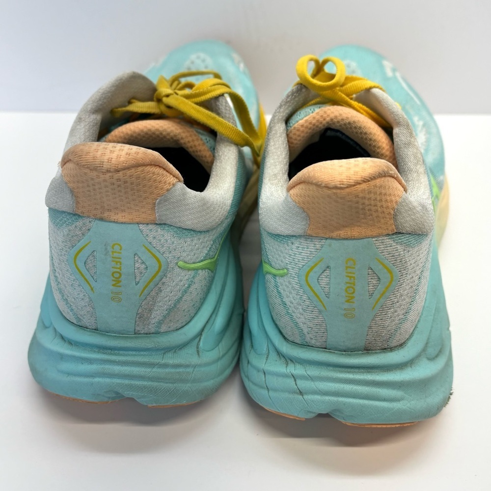 Hoka One One Clifton 10 Shoes Mens Size 11.5 D Blue Spark White Running Sneaker - Picture 5 of 8